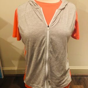 Adidas Girls Shirt and Sleeveless Hoodie